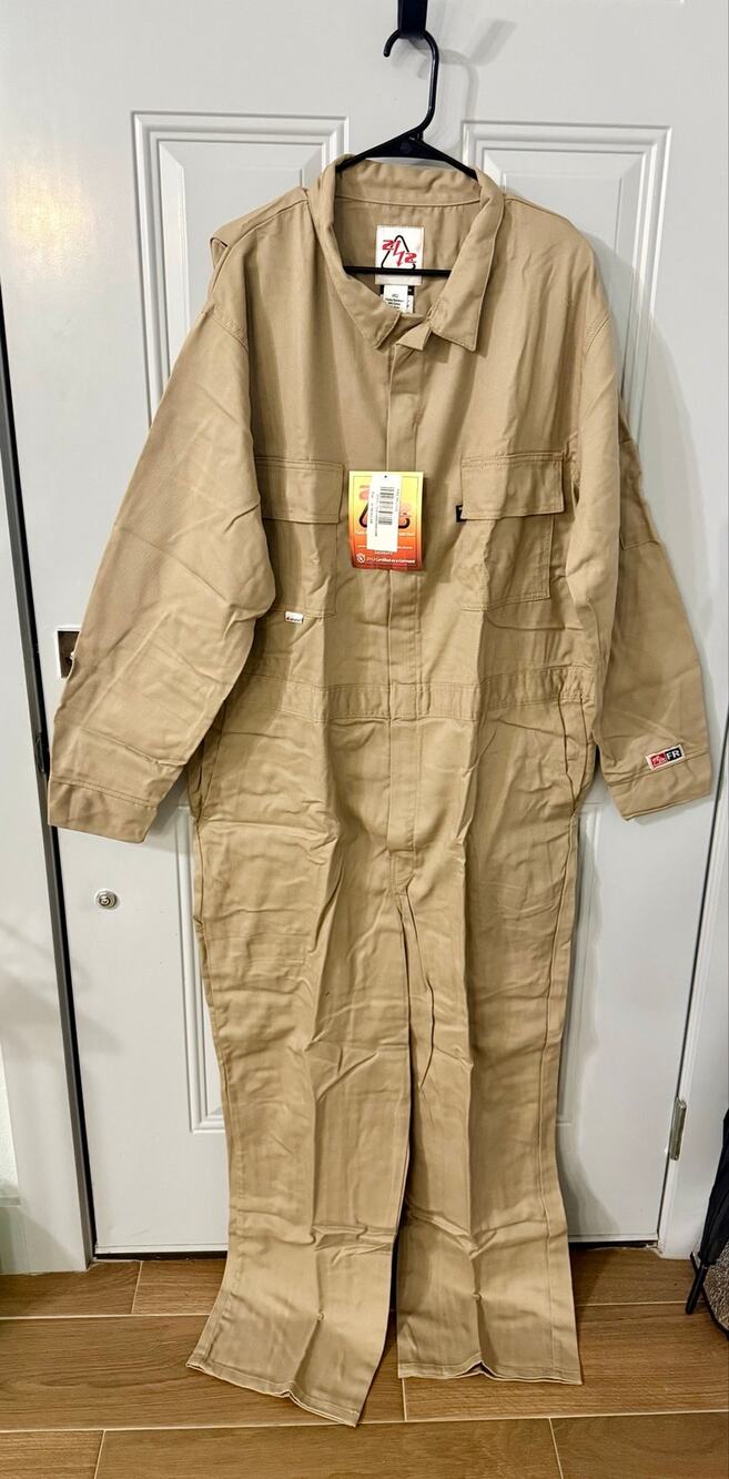 2AZ FR Flame Resistant Coveralls Tan Size 46 Regular